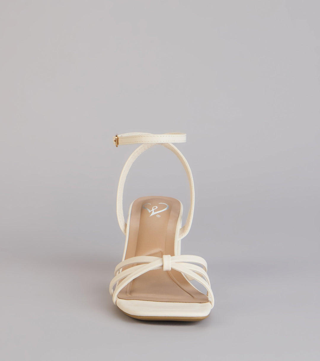 Women's Open Toe Strappy Block Heel Sandals with Ankle Strap