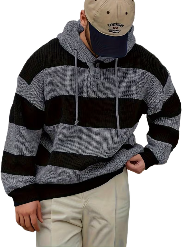 Men’s Hooded Striped Sweater