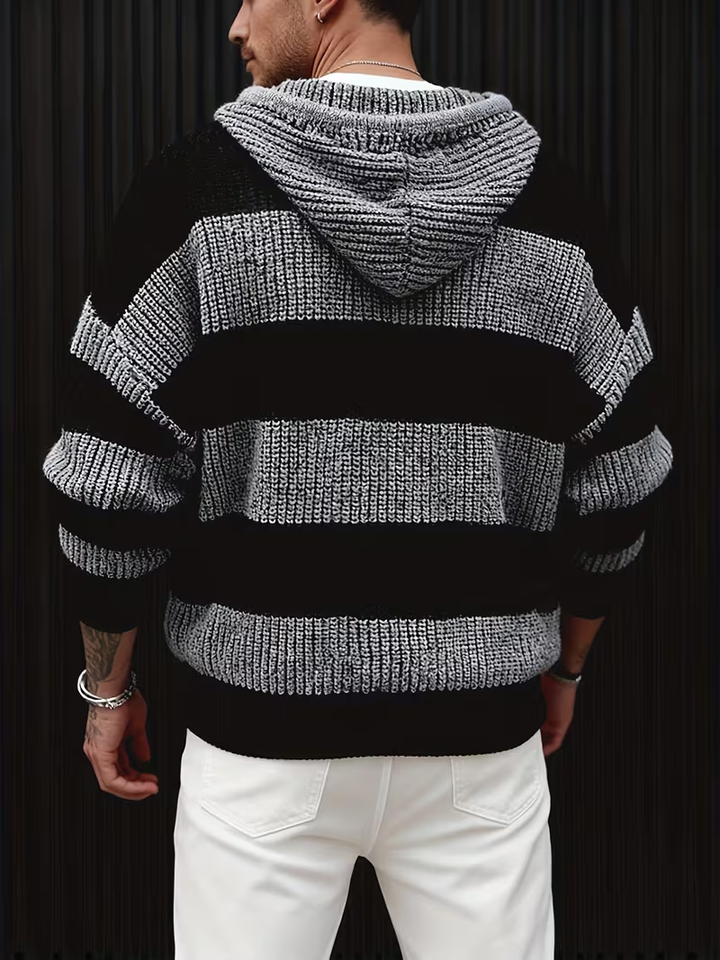 Men’s Hooded Striped Sweater