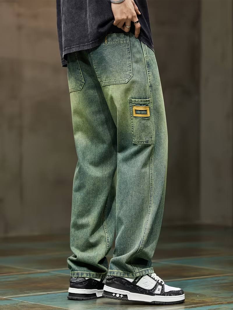 Men’s Wide-Leg Pants with Pockets