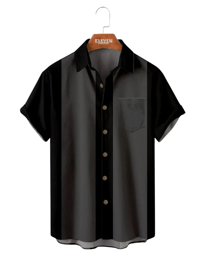 Men’s Basic 50s Style Bowling Short Sleeve Shirt