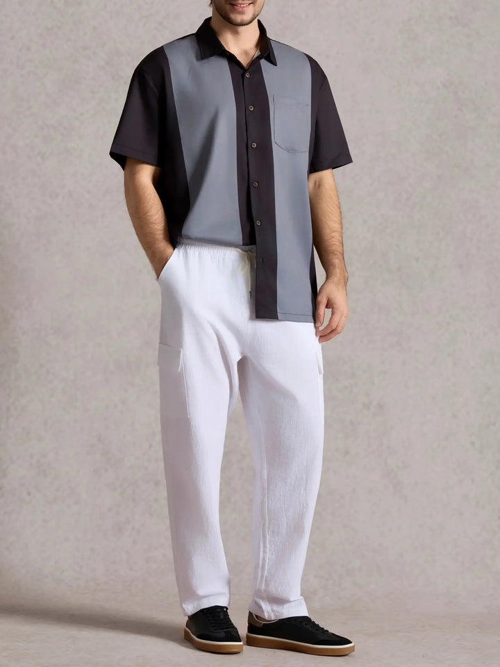 Men’s Basic 50s Style Bowling Short Sleeve Shirt