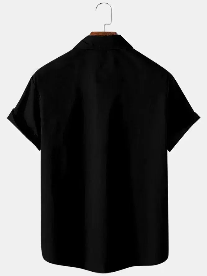 Men’s Basic 50s Style Bowling Short Sleeve Shirt