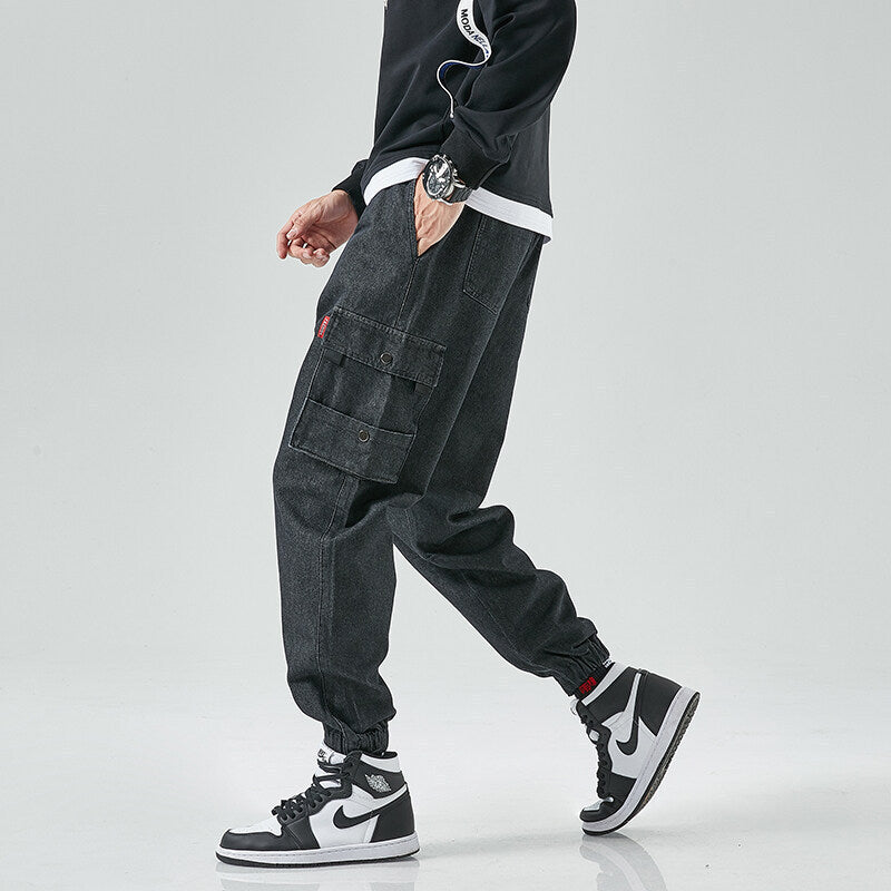 Men’s Cargo Jogger Pants with Elastic Cuffs