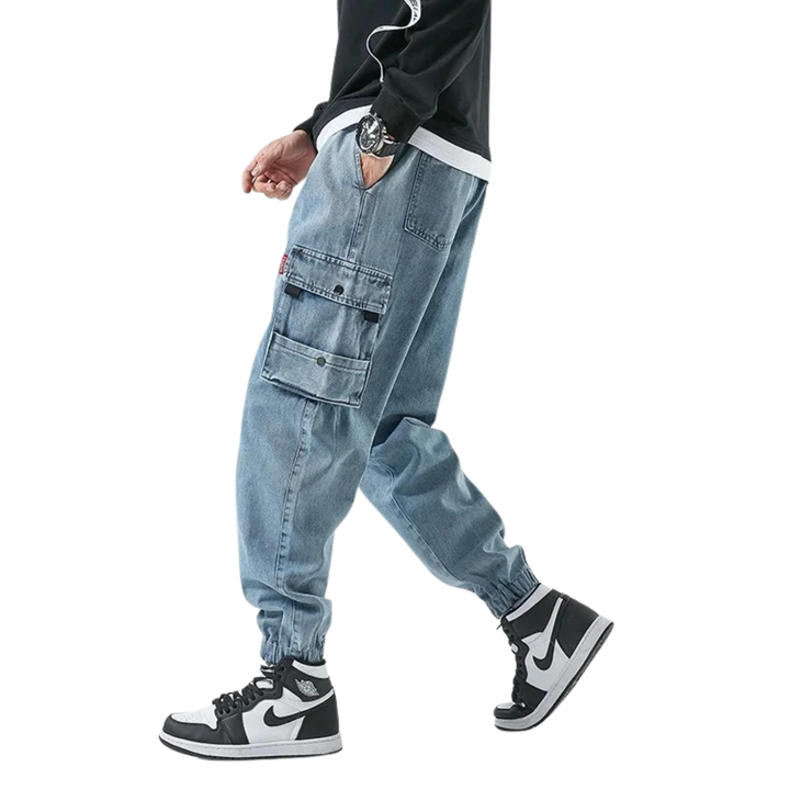 Men’s Cargo Jogger Pants with Elastic Cuffs