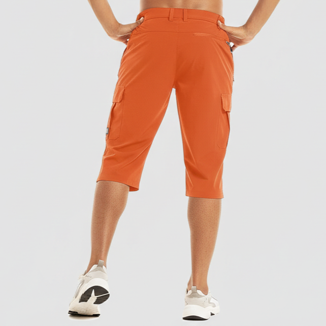 Men’s Cargo Knee-Length Shorts with Multiple Pockets