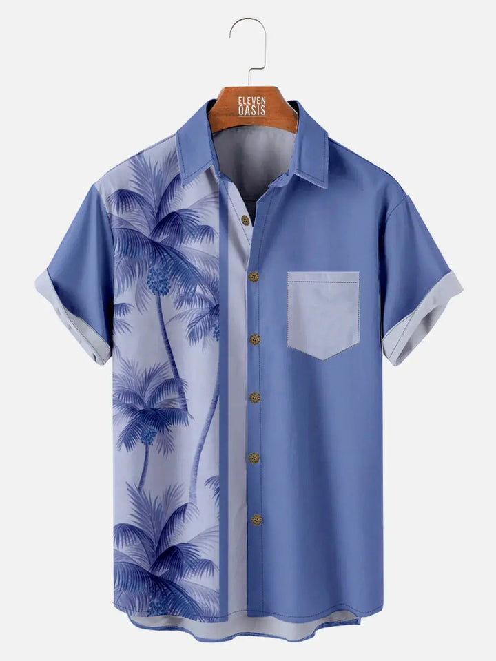 Men’s Coconut Tree Short Sleeve Hawaiian Shirt