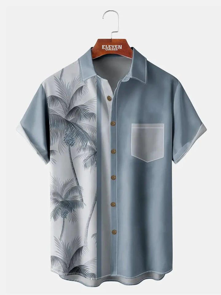 Men’s Coconut Tree Short Sleeve Hawaiian Shirt