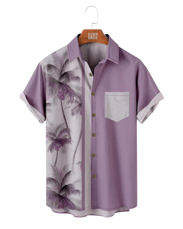 Men’s Coconut Tree Short Sleeve Hawaiian Shirt