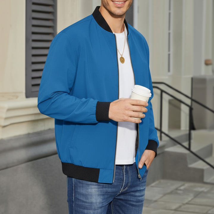 Men’s Full-Zip Bomber Windbreaker Jacket