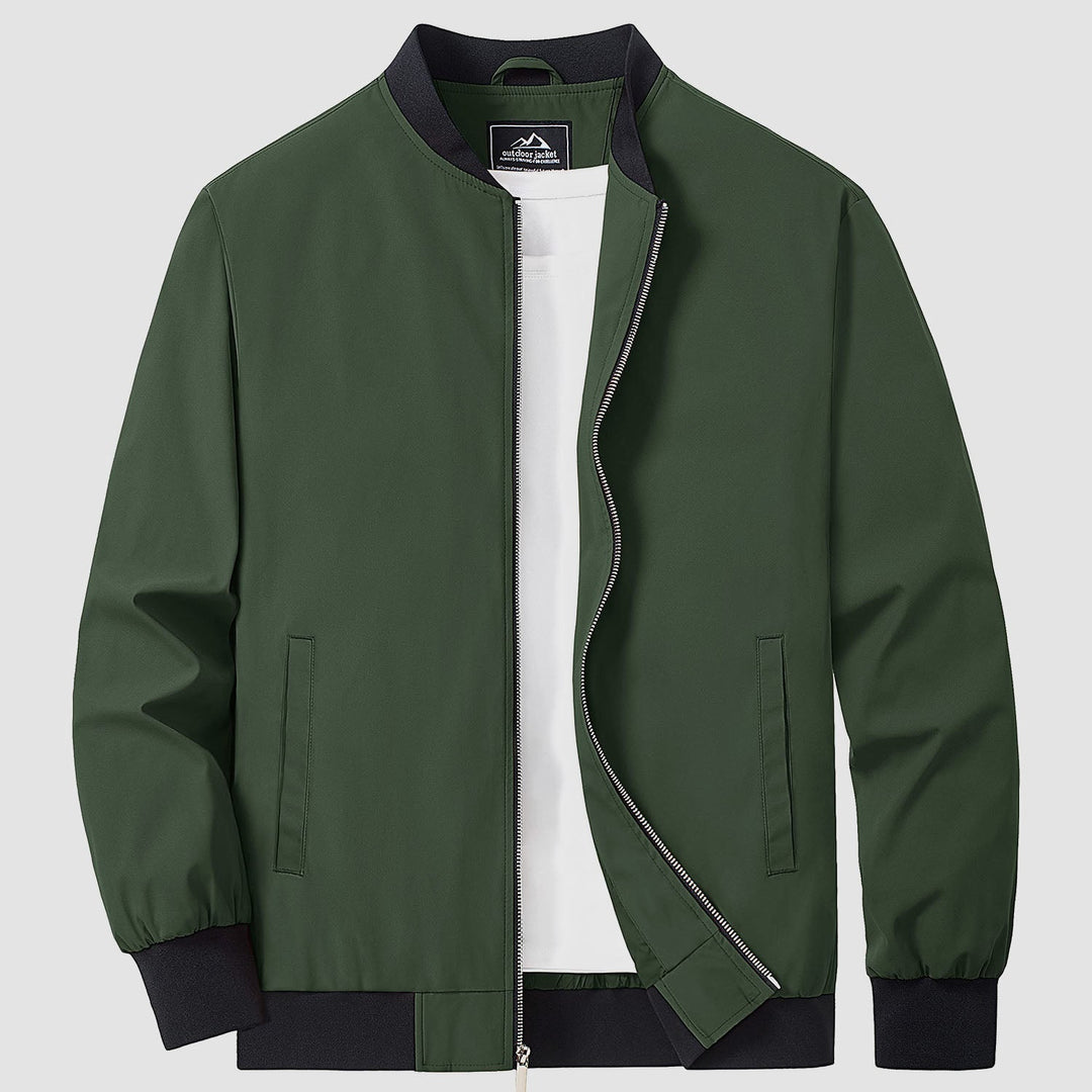 Men’s Full-Zip Bomber Windbreaker Jacket