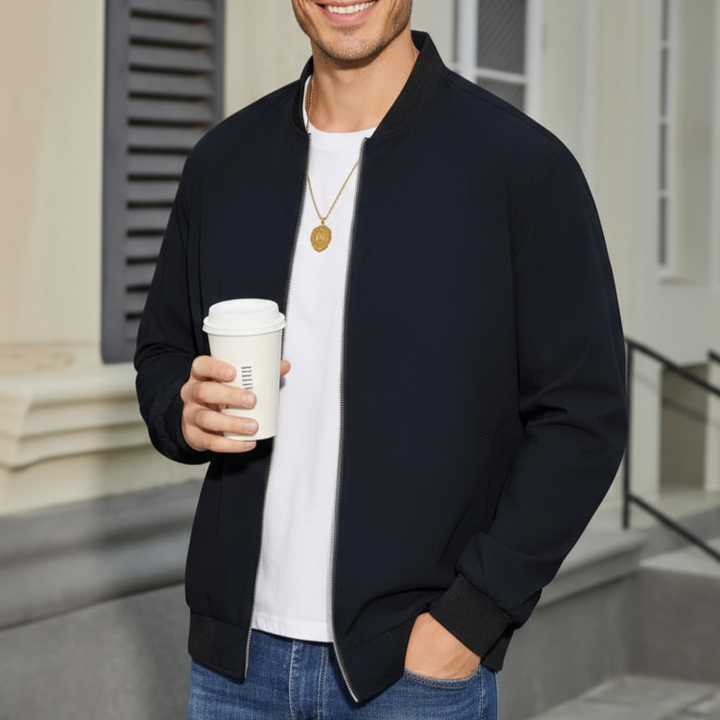 Men’s Full-Zip Bomber Windbreaker Jacket