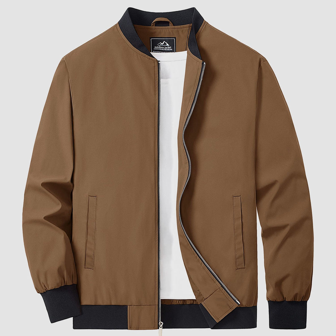 Men’s Full-Zip Bomber Windbreaker Jacket