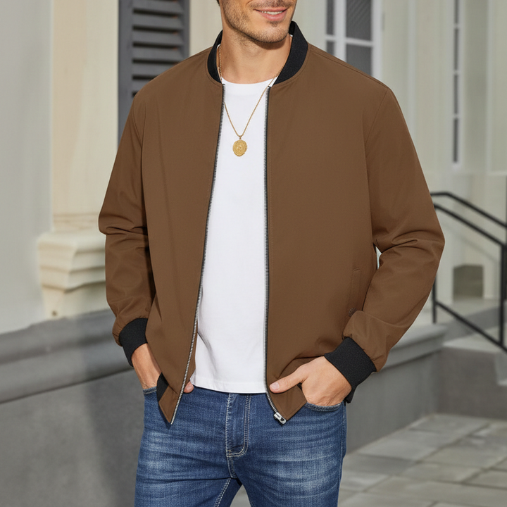 Men’s Full-Zip Bomber Windbreaker Jacket