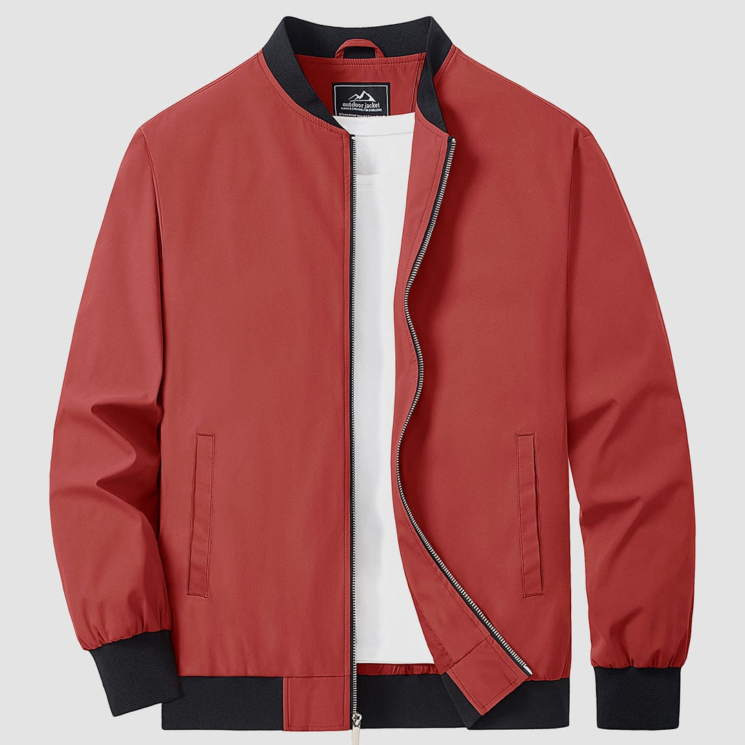 Men’s Full-Zip Bomber Windbreaker Jacket