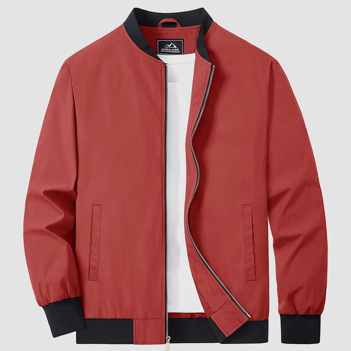 Men’s Full-Zip Bomber Windbreaker Jacket
