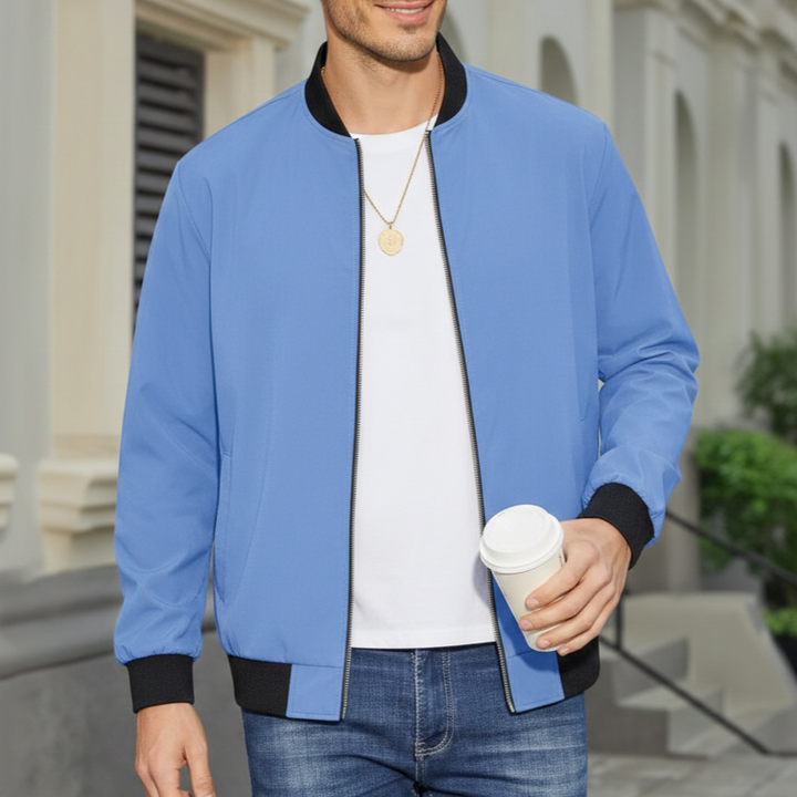 Men’s Full-Zip Bomber Windbreaker Jacket