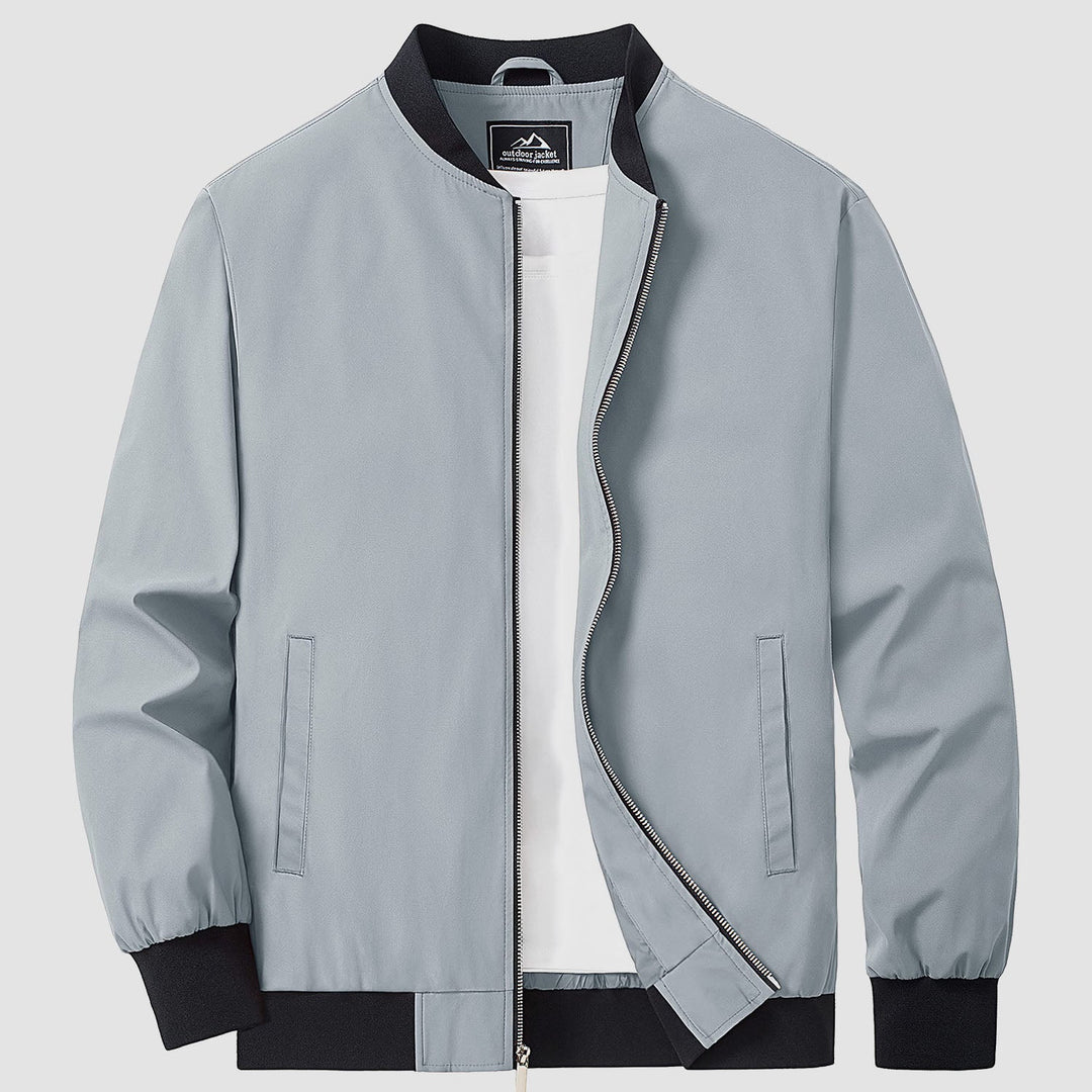 Men’s Full-Zip Bomber Windbreaker Jacket