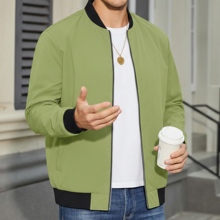 Men’s Full-Zip Bomber Windbreaker Jacket