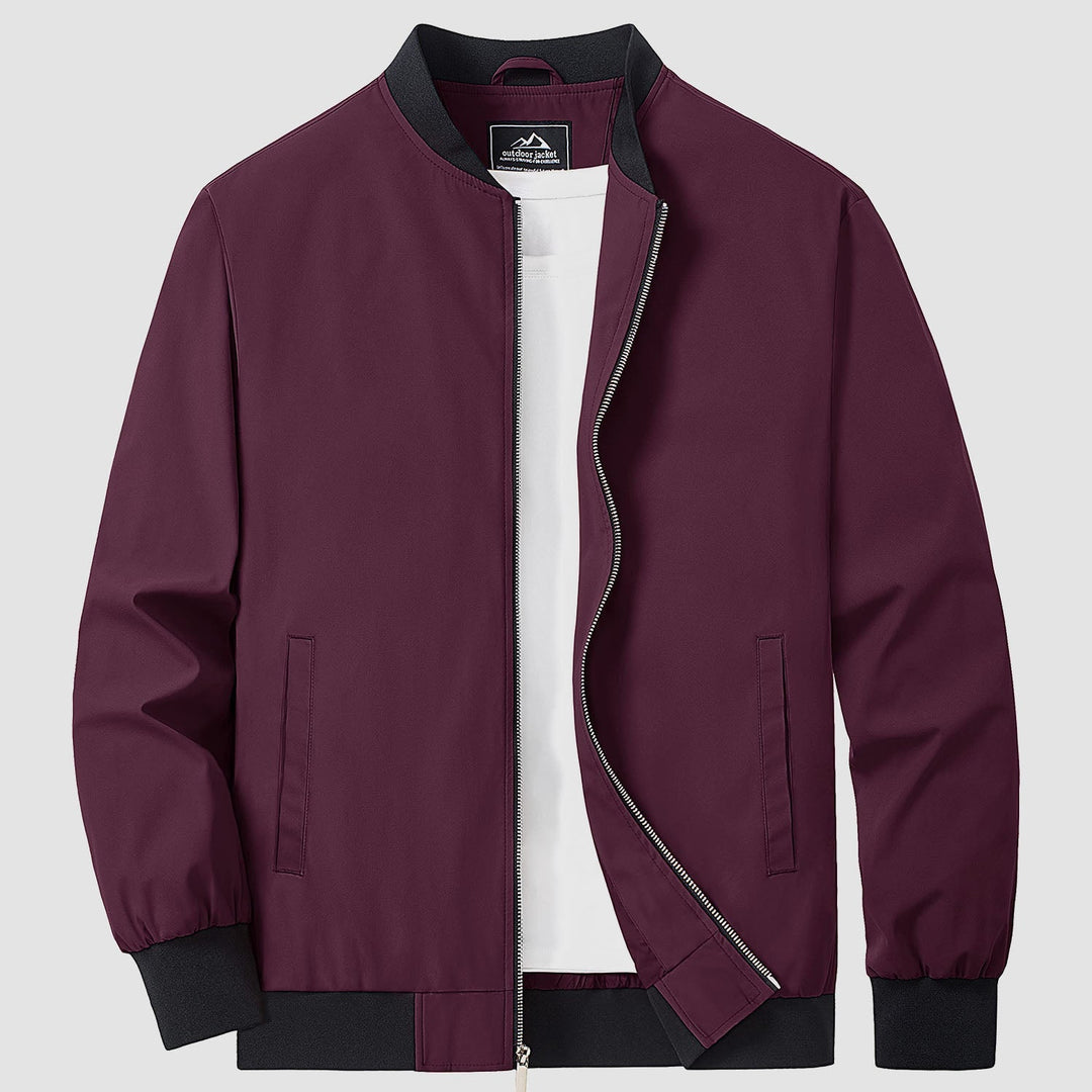 Men’s Full-Zip Bomber Windbreaker Jacket