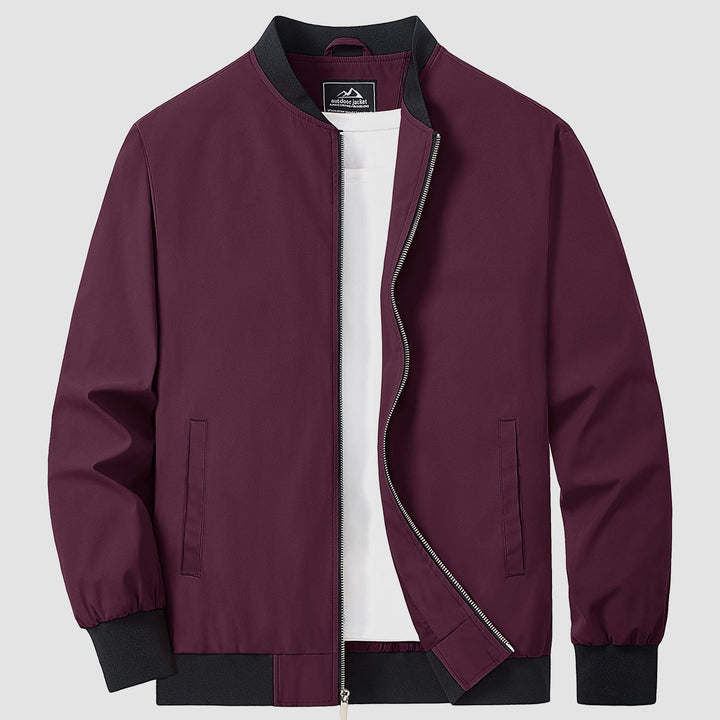 Men’s Full-Zip Bomber Windbreaker Jacket