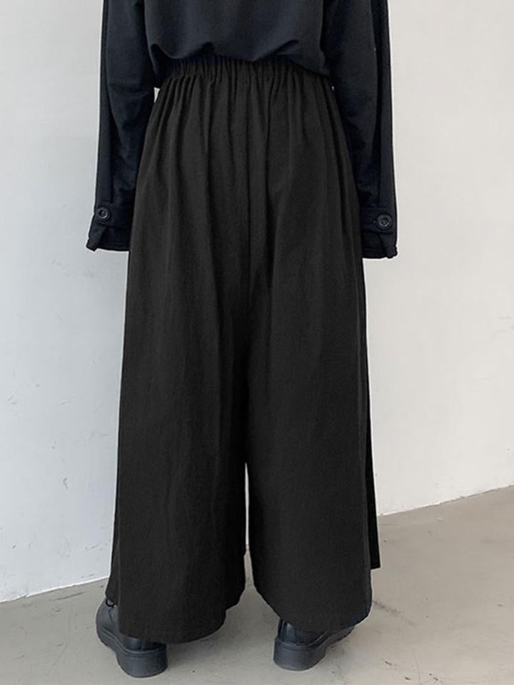Men’s High-Waisted Wide-Leg Pleated Pants