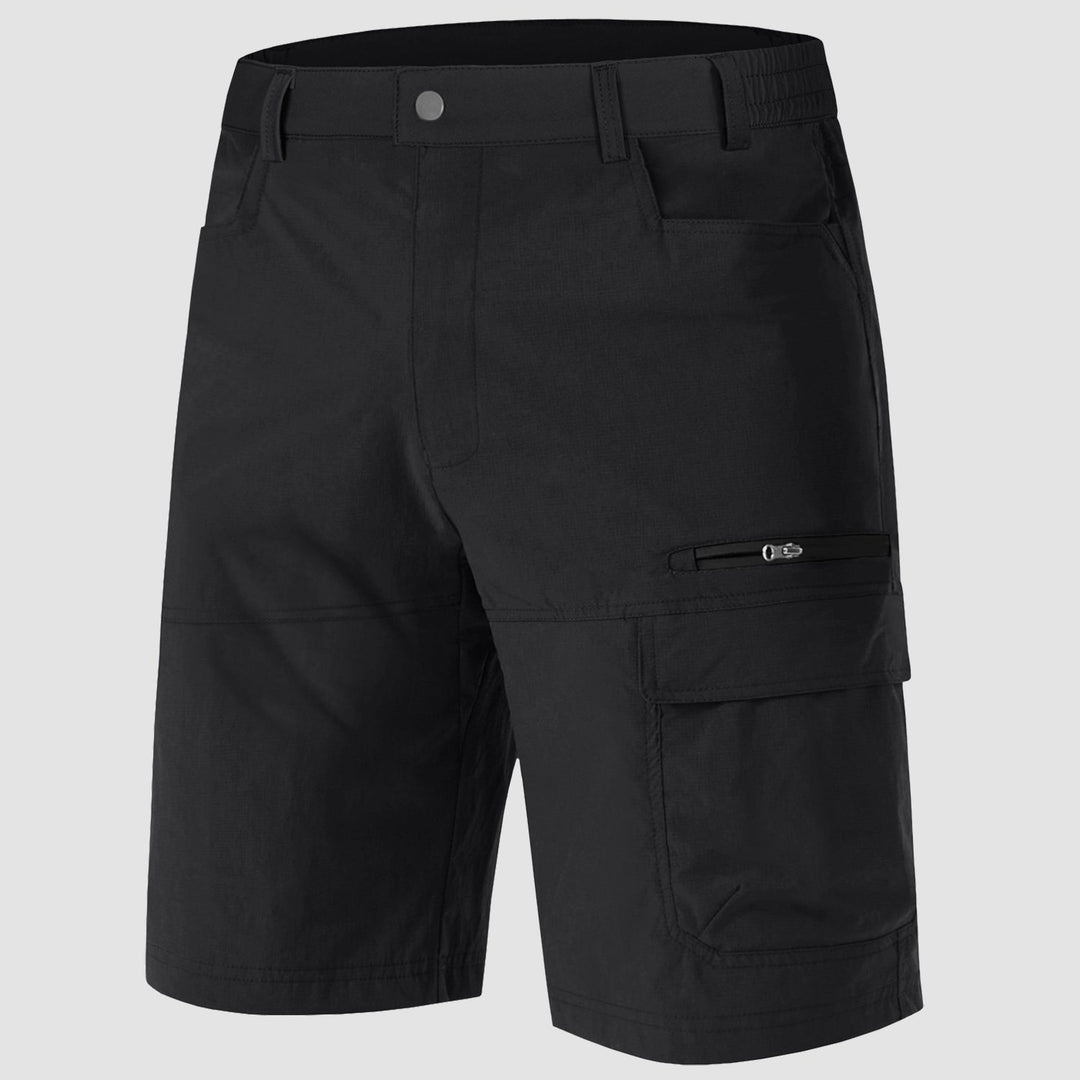 Men’s Knee-Length Cargo Shorts with Elastic Side Panels