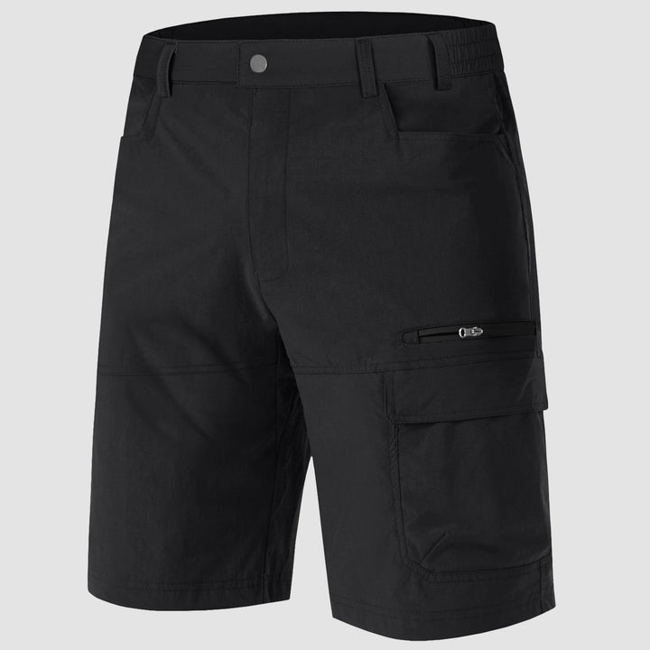 Men’s Knee-Length Cargo Shorts with Elastic Side Panels