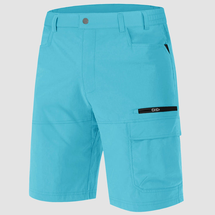 Men’s Knee-Length Cargo Shorts with Elastic Side Panels