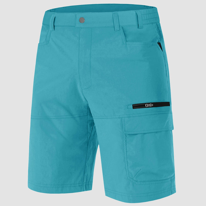 Men’s Knee-Length Cargo Shorts with Elastic Side Panels