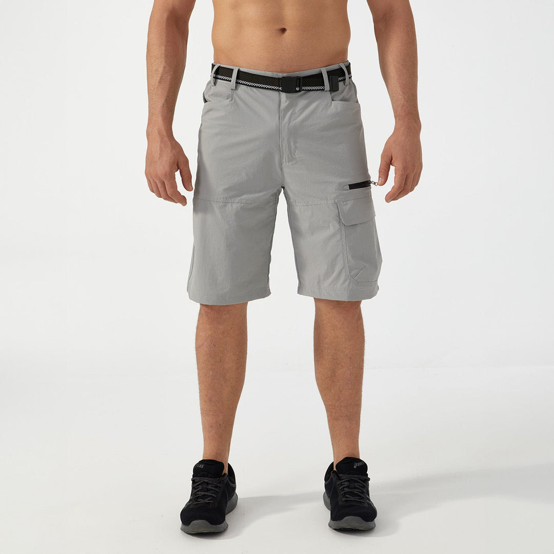 Men’s Knee-Length Cargo Shorts with Elastic Side Panels