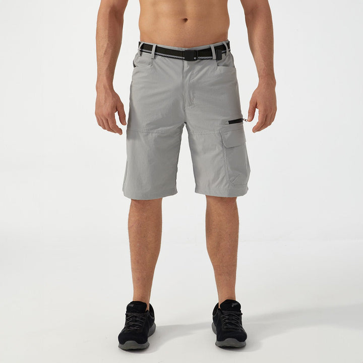 Men’s Knee-Length Cargo Shorts with Elastic Side Panels