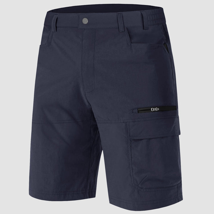 Men’s Knee-Length Cargo Shorts with Elastic Side Panels