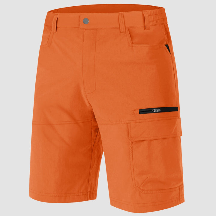 Men’s Knee-Length Cargo Shorts with Elastic Side Panels
