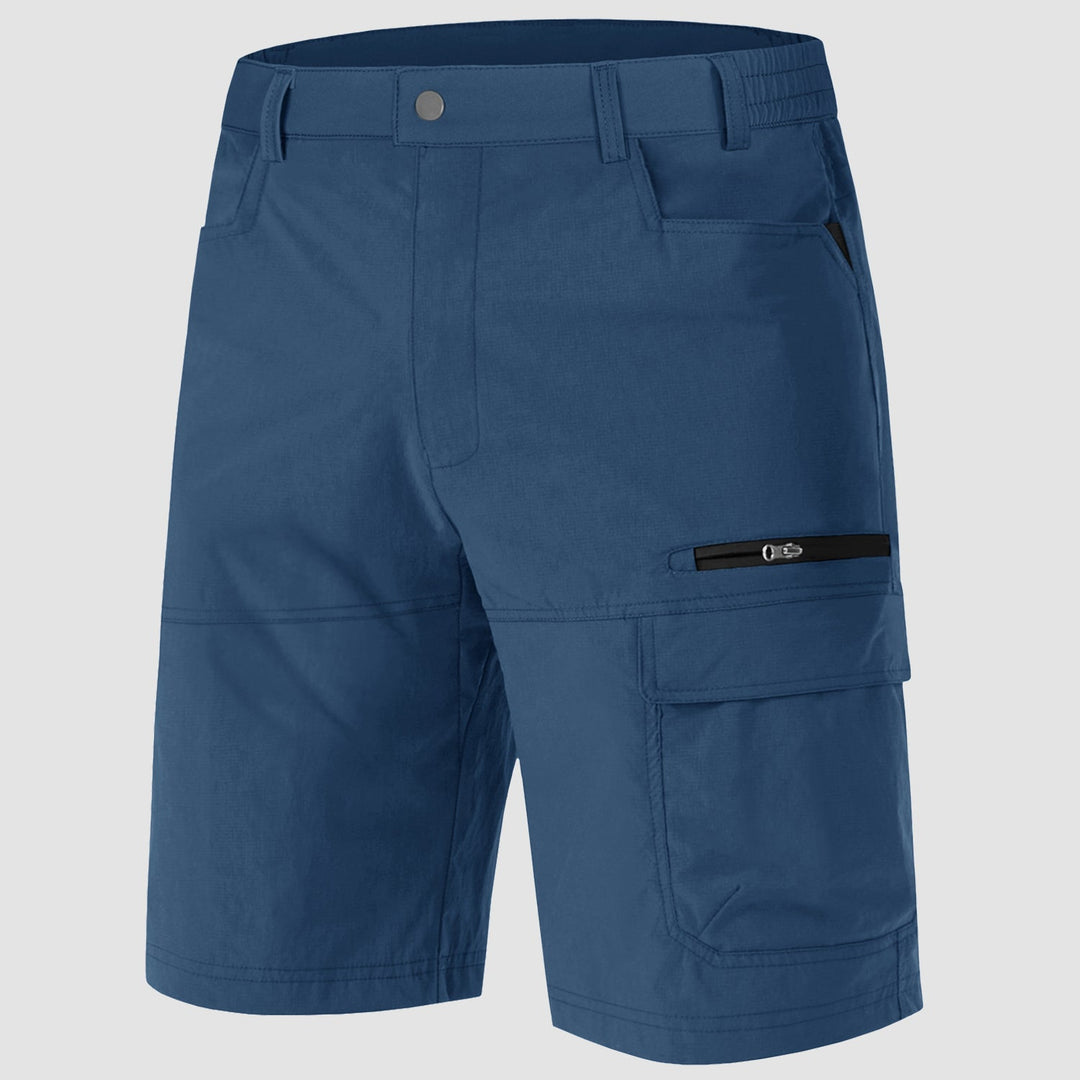 Men’s Knee-Length Cargo Shorts with Elastic Side Panels