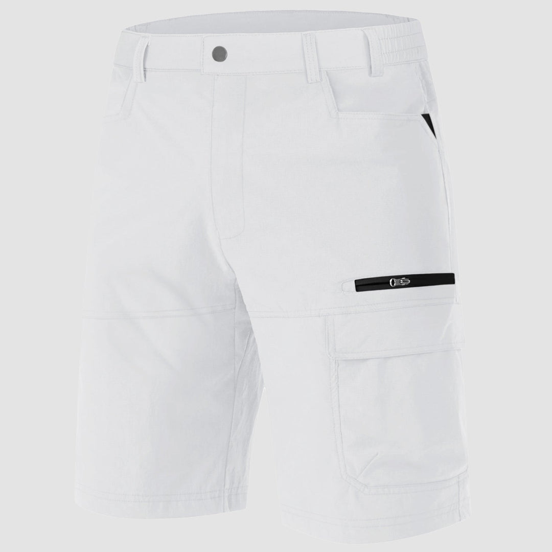 Men’s Knee-Length Cargo Shorts with Elastic Side Panels