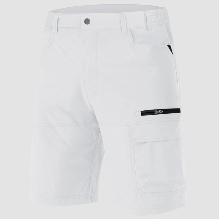Men’s Knee-Length Cargo Shorts with Elastic Side Panels