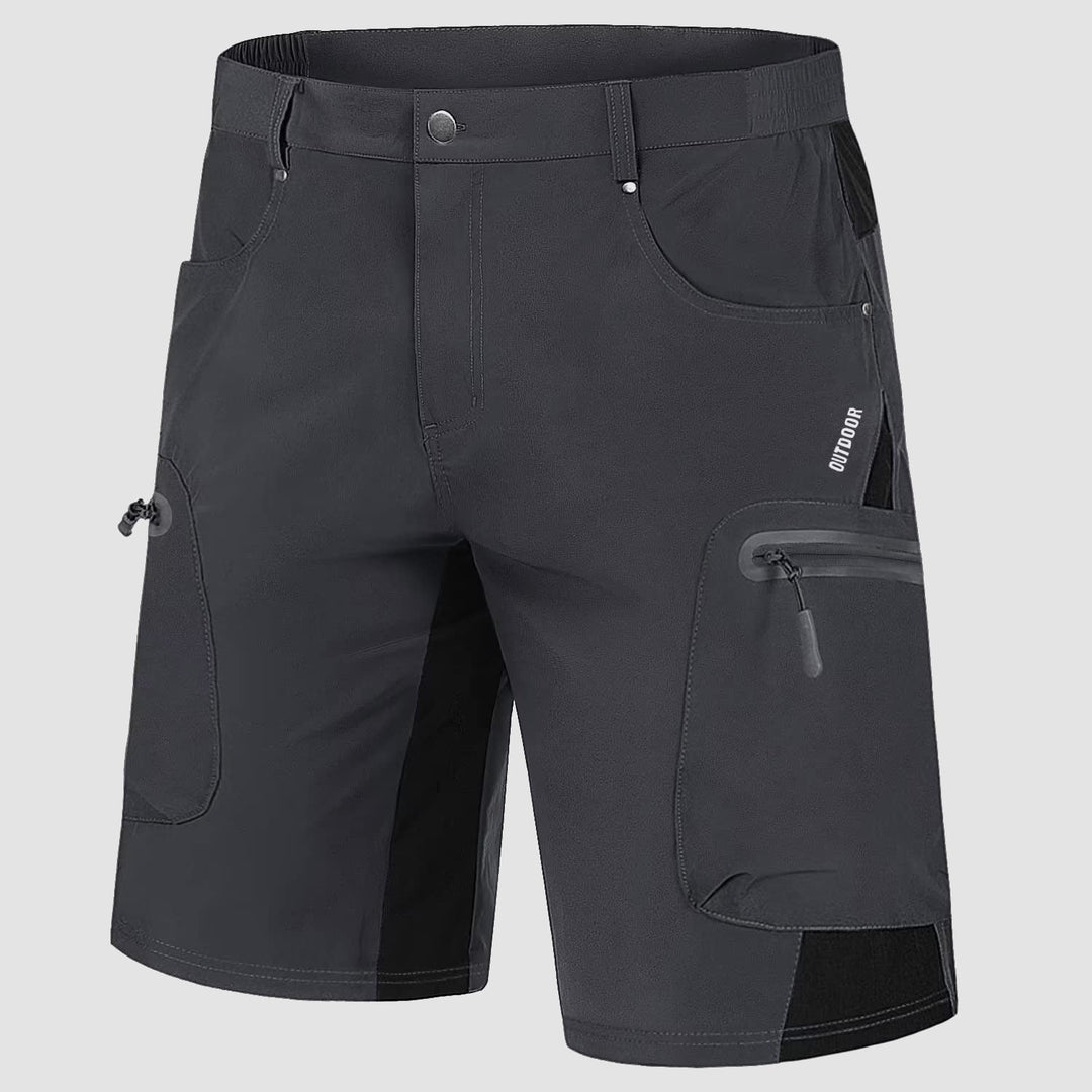 Men’s Knee-Length Cargo Shorts with Zippered Pockets