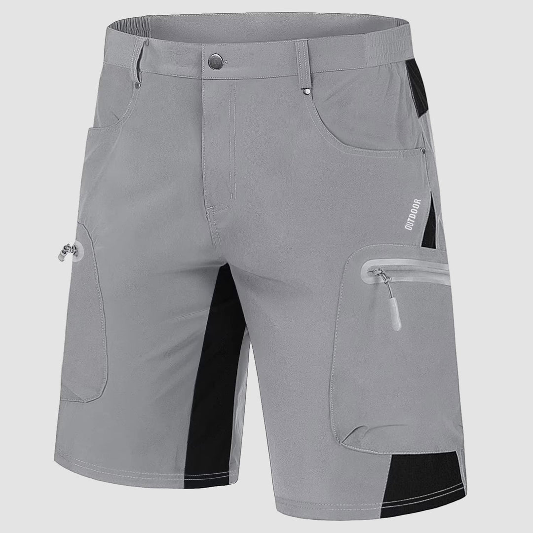 Men’s Knee-Length Cargo Shorts with Zippered Pockets