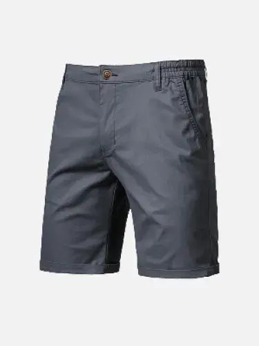 Men’s Knee-Length Chino Shorts with Slanted Pockets
