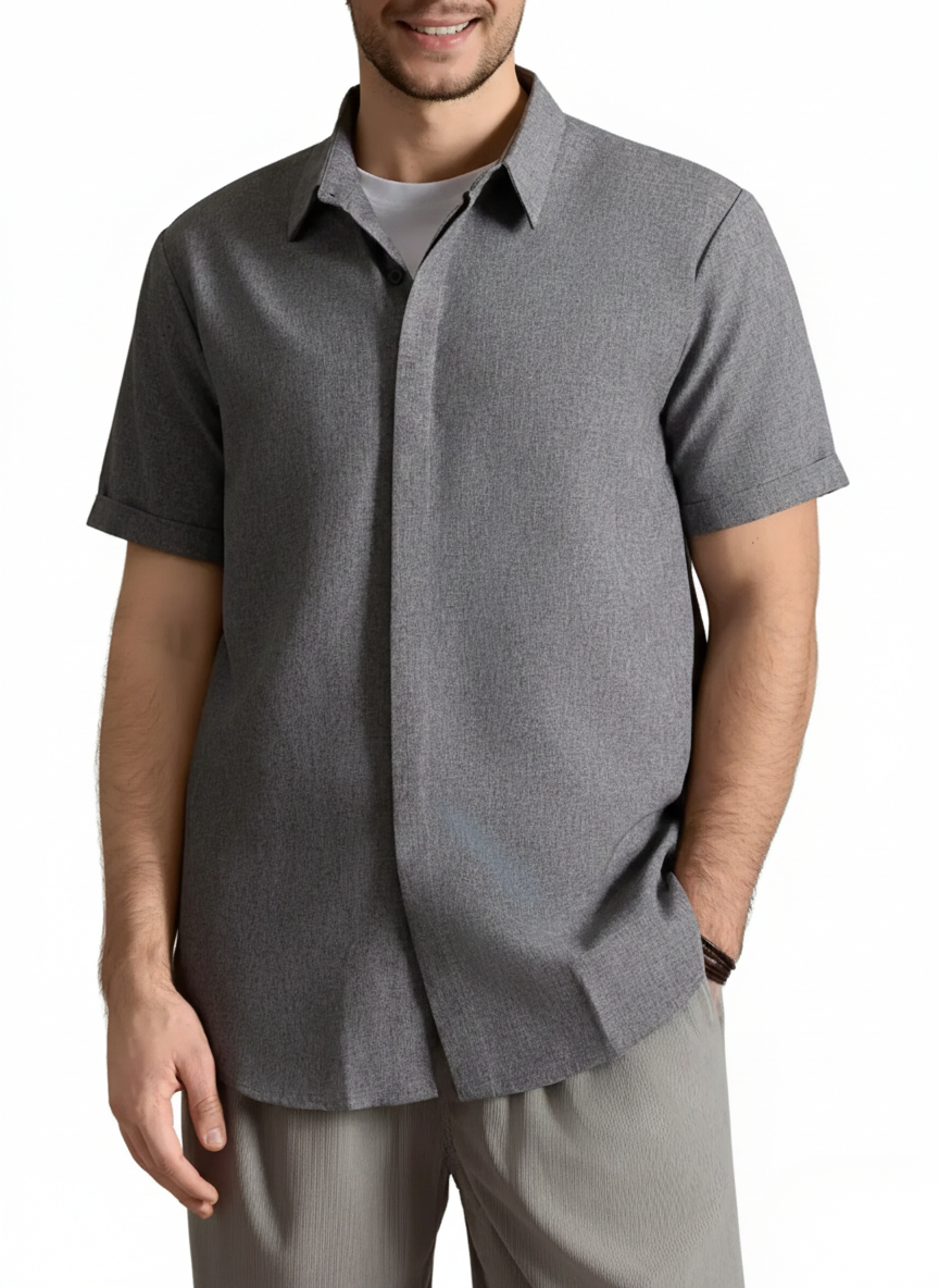 Men’s Linen Blend Short Sleeve Shirt