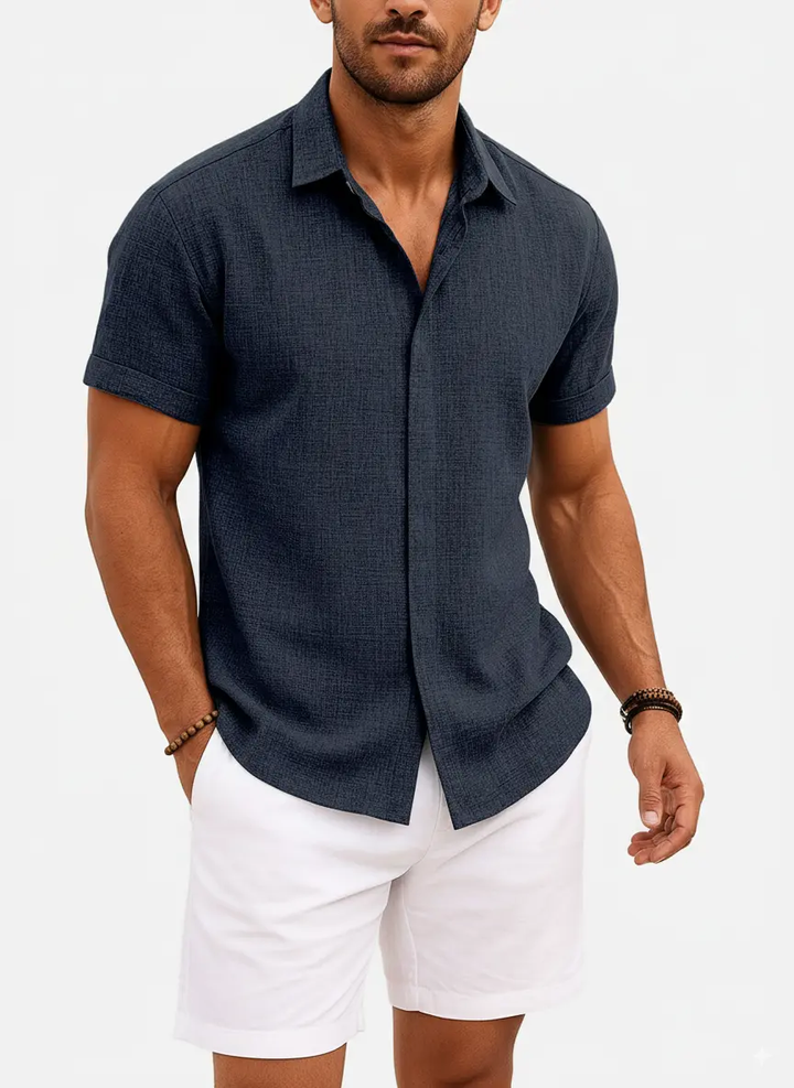 Men’s Linen Blend Short Sleeve Shirt