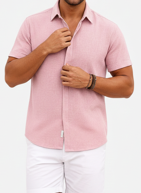 Men’s Linen Blend Short Sleeve Shirt