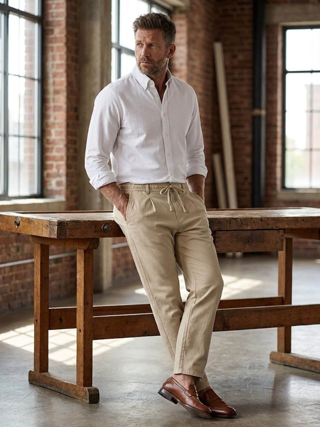 Men’s Button Down Shirt With Long Sleeves