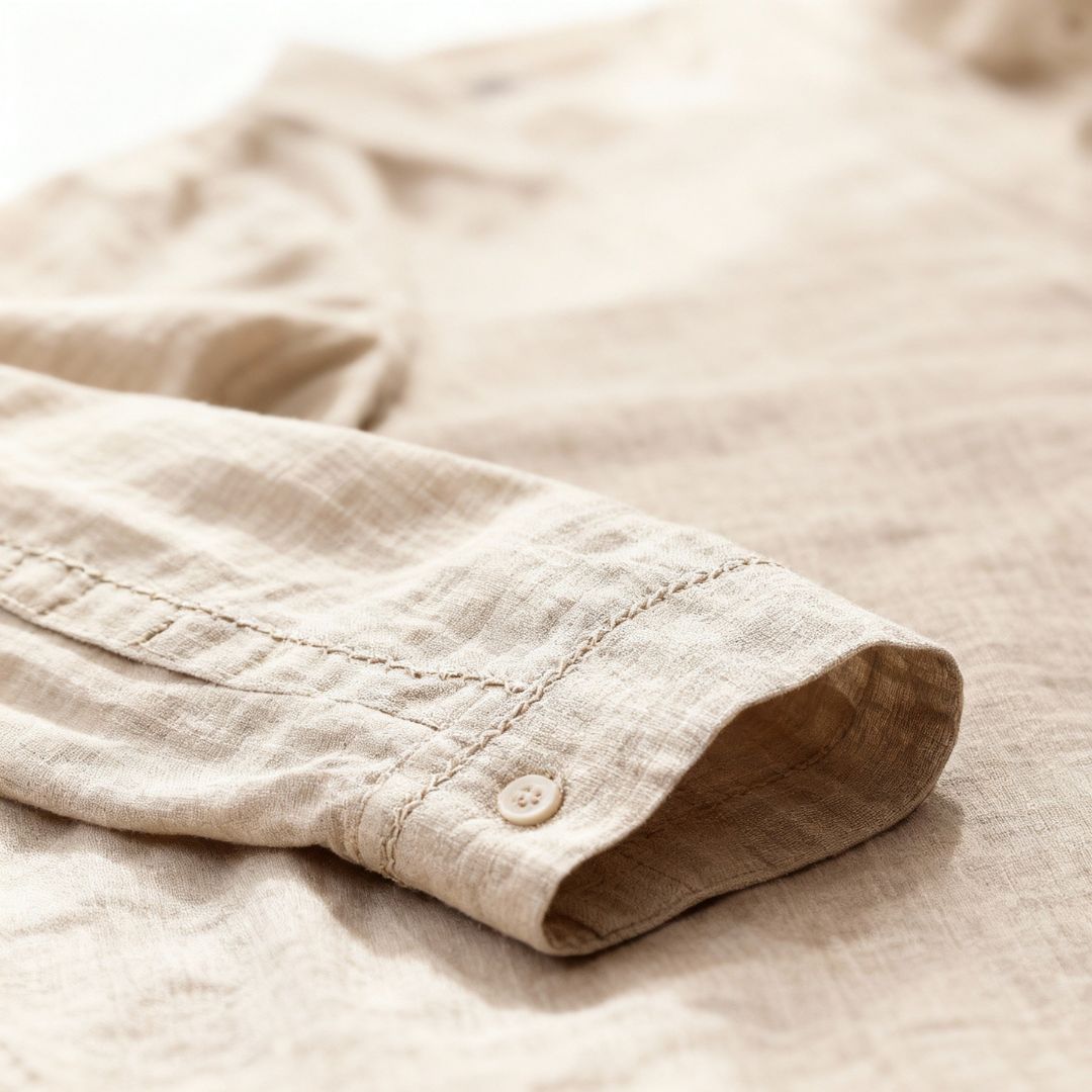 Men’s Long Sleeve Linen Polo Shirt