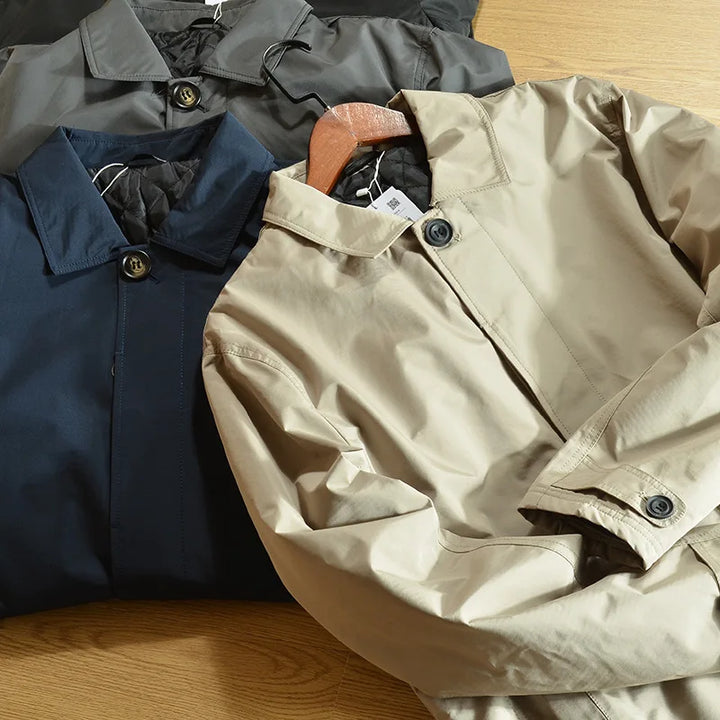 Men’s Mid-Length Coat with Quilted Lining