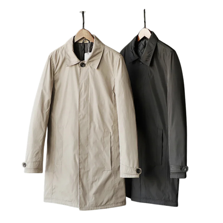 Men’s Mid-Length Coat with Quilted Lining