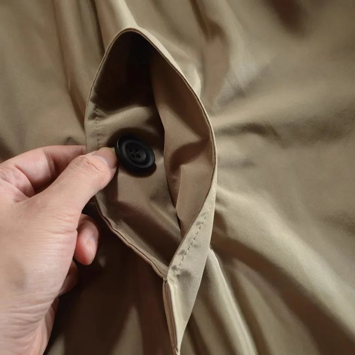 Men’s Mid-Length Coat with Quilted Lining