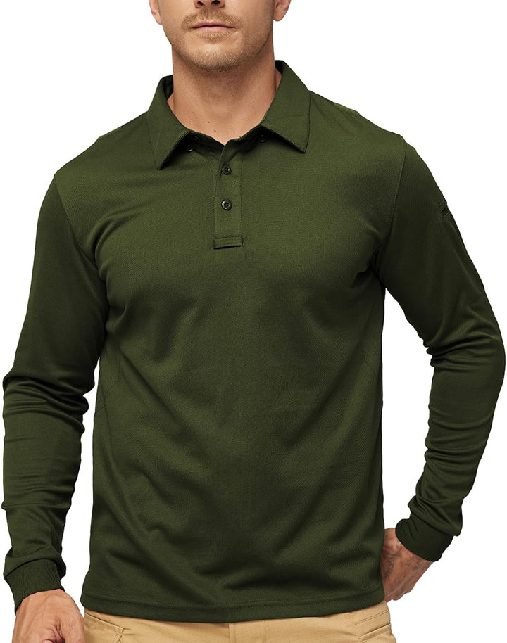Men’s Performance Long Sleeve Polo Shirt