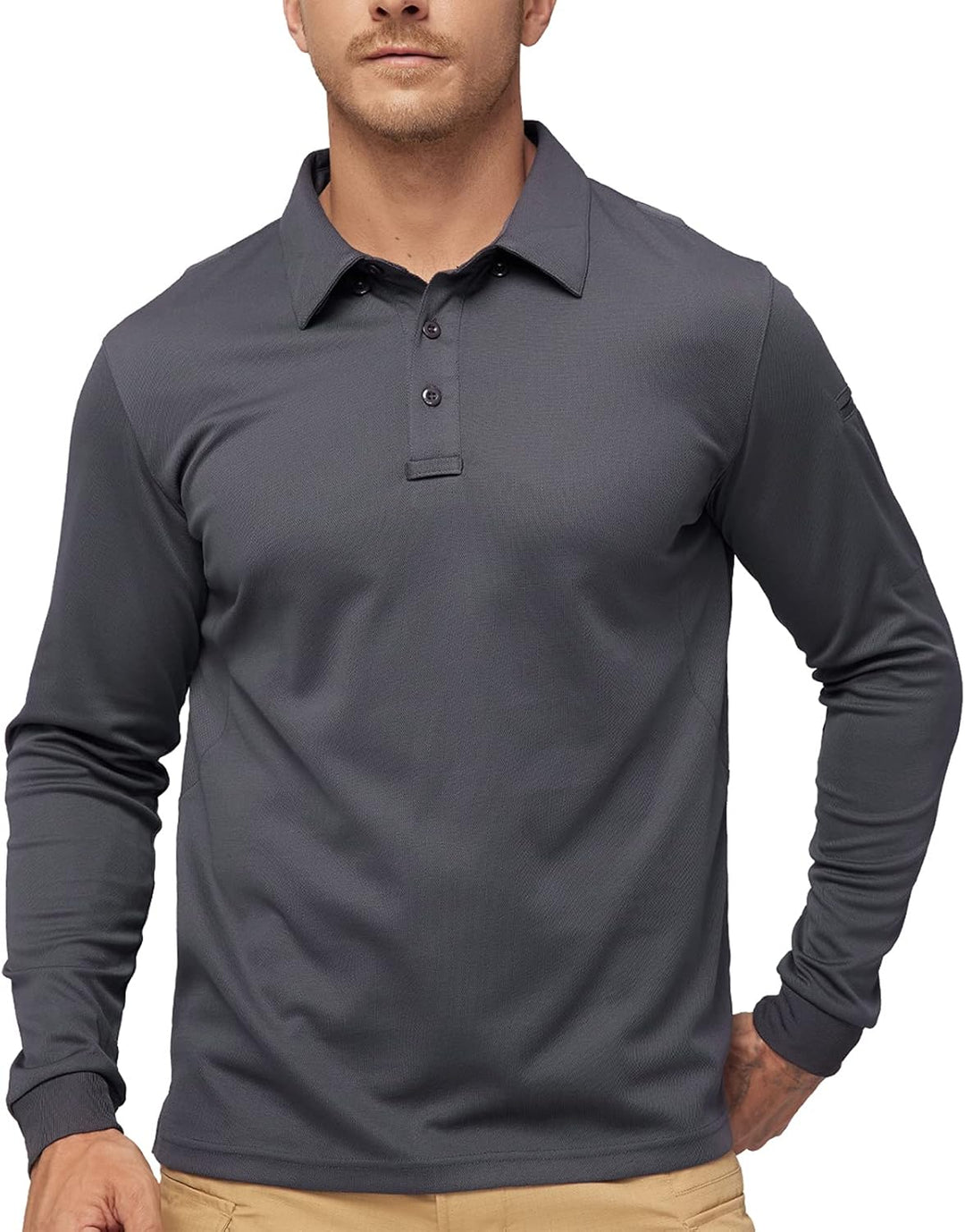 Men’s Performance Long Sleeve Polo Shirt